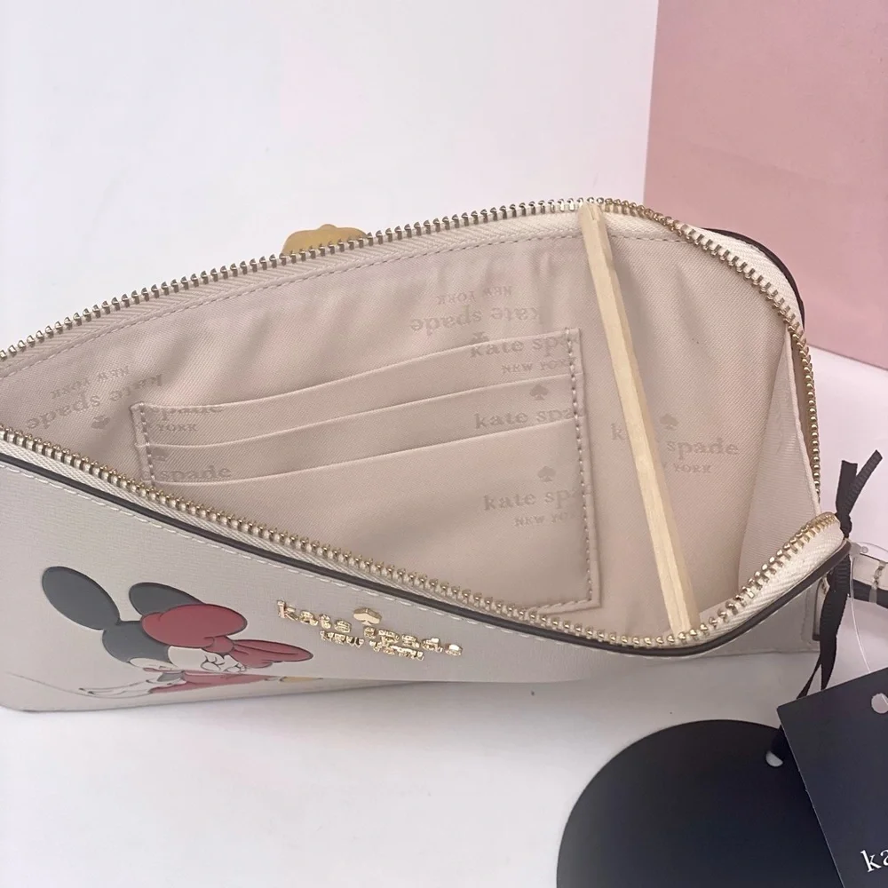 Disney X Kate Spade New York Minnie Medium L-Zip Wristlet
